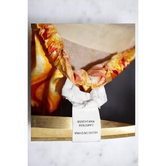 Blush & Stone 70s Swirl Satin Slip Dress – Size Large – Retro Floral Tie-Back - Picture 8 of 8